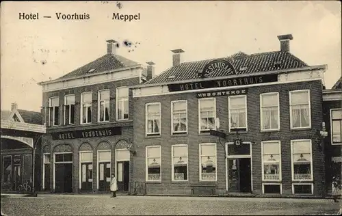 Ak Meppel Drenthe Niederlande, Hotel, Voorhuis