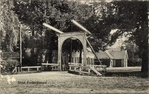 Ak Frederiksoord Drenthe, Hotel, Brücke