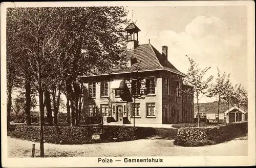 Ak Peize Drenthe Niederlande, Rathaus