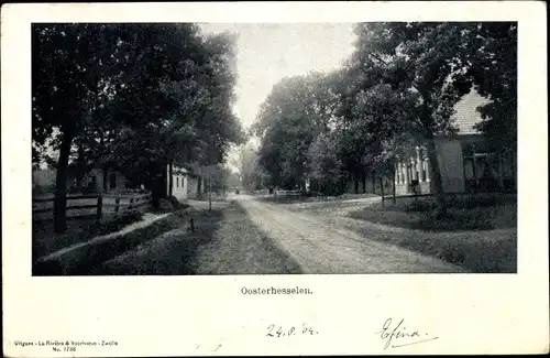 Ak Oosterhesselen Drenthe Niederlande, Straßenfest