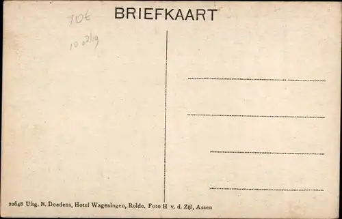 Ak Rolde Drenthe Niederlande, Rathaus