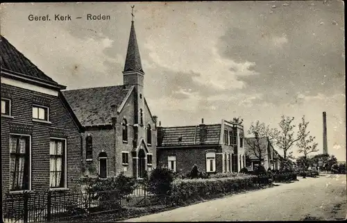 Ak Roden Drenthe Niederlande, Geref. Kirche