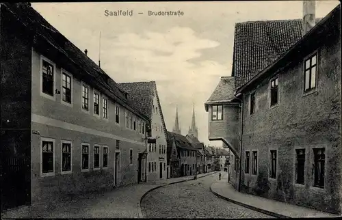 Ak Saalfeld an der Saale Thüringen, Bruderstraße