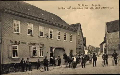 Ak Höngeda Weinbergen Mühlhausen Thüringen, Gasthof zum schwarzen Roß