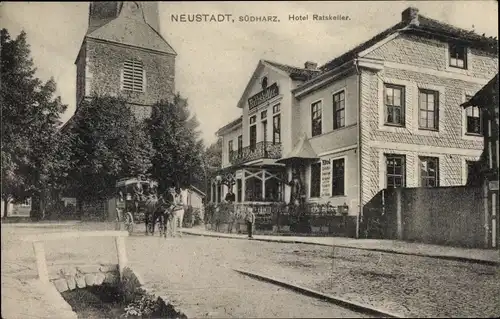 Ak Neustadt im Harz Harztor Thüringen, Hotel Ratskeller