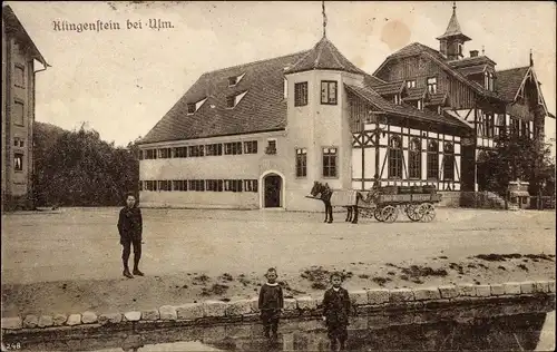 Ak Klingenstein Blaustein in Württemberg, Ehemalige Schlossbrauerei, die kalte Herberge