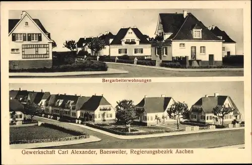 Ak Baesweiler Nordrhein Westfalen, Gewerkschaft Carl Alexander, Bergarbeiterwohnungen