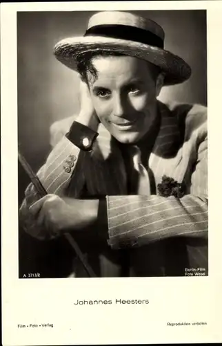 Ak Schauspieler Johannes Heesters, Portrait mit Hut