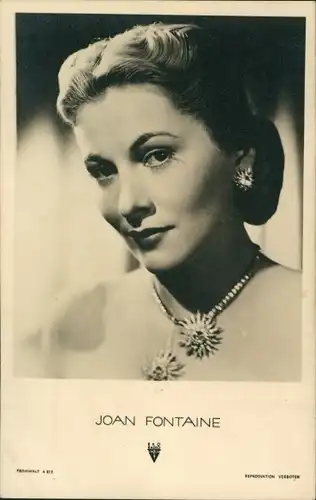 Ak Schauspielerin Joan Fontaine, Portrait