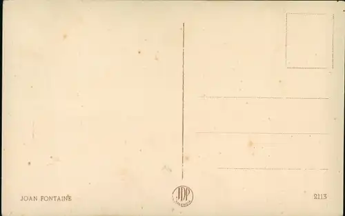 Ak Schauspielerin Joan Fontaine, Portrait