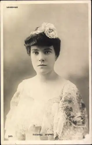 Ak Schauspielerin Suzanne Després, Portrait, Vaudeville