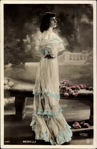 Ak Schauspielerin Merelli, Portrait, Reutlinger