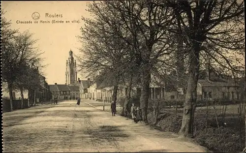 Ak Roeselare Roeselaere Rousselare Roulers Westflandern, Chaussee de Menin