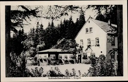 Ak Schindelbach Großrückerswalde im Erzgebirge, Schindelbachmühle, Inh. Kurt Keinert