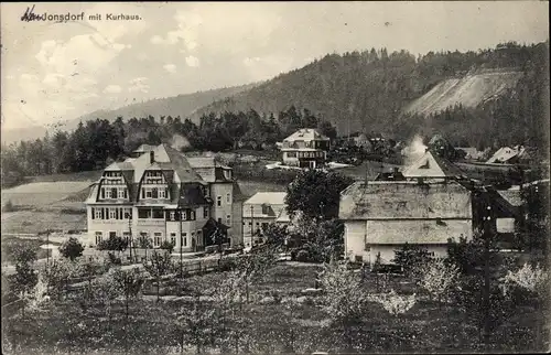 Ak Jonsdorf in der Oberlausitz Sachsen, Teilansicht, Kurhaus