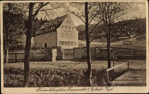 Ak Erlbach im Vogtland, Kindererholungsheim Tannenmühle