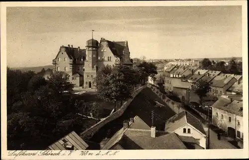 Ak Schöneck im Vogtland, Rathaus vom Friedrich August Stein gesehen