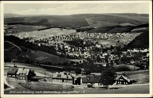 Ak Sachsenberg Georgenthal Klingenthal im Vogtland, Blick vom Aschberg