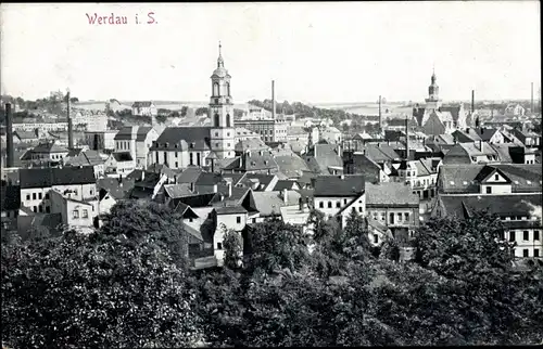 Ak Werdau in Sachsen, Totalansicht