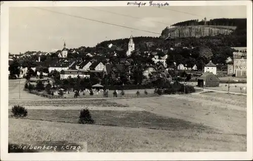 Foto Ak Scheibenberg im Erzgebirge Sachsen, Gesamtansicht