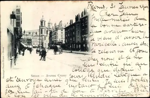 Ak Sedan Ardennes, Avenue Crussy
