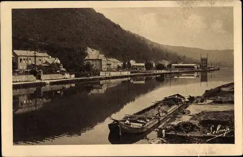 Ak Nouzonville Ardennen, Maastal, Boot