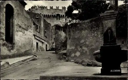 Ak Cagnes sur Mer Alpes Maritimes, Malerische Straßen in der Oberstadt