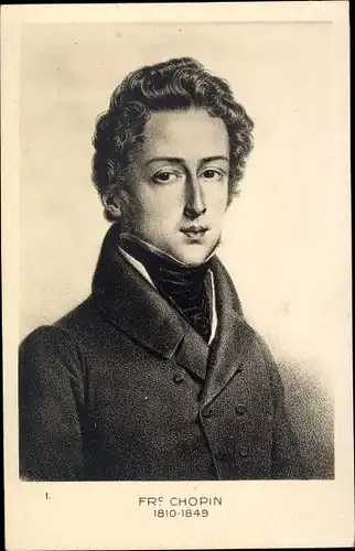 Ak Komponist Frederic Chopin, Portrait