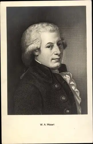 Künstler Ak Komponist Wolfgang Amadeus Mozart, Portrait