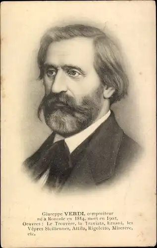 Ak Komponist Giuseppe Verdi, Portrait
