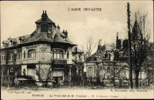 Ak Mercin Aisne, Das Eigentum von Herrn Fontaine