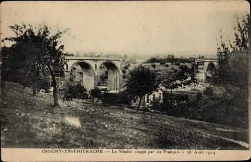Ak Origny und Thiérache Aisne, Le Viaduc
