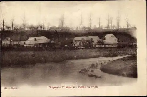 Ak Origny und Thiérache Aisne, Thunfischtal