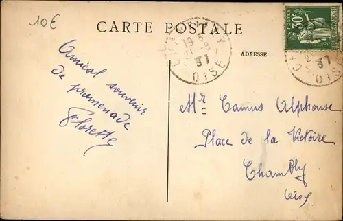 Ak Chantilly Oise, Genesungsheim Alphonse de Rotschild