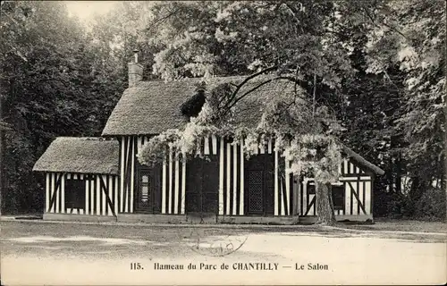Ak Chantilly Oise, Hameau du Parc, Le Salon