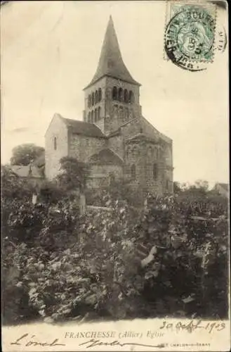 Ak Franchesse Allier, Kirche