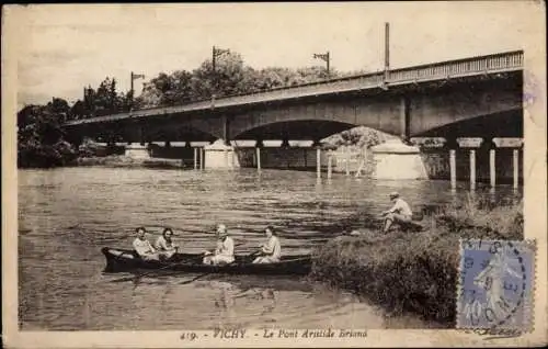 Ak Vichy-Allier, Le Pont Arustide Briand