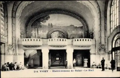 Ak Vichy Allier, Badehaus, die Halle