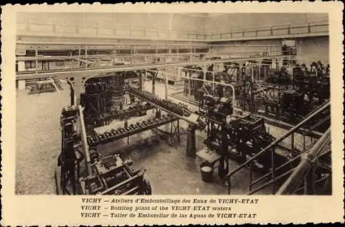 Ak Vichy Allier, Abfüllanlage der Gewässer des Vichy-État