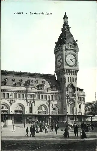 Ak Paris XII, Gare de Lyon