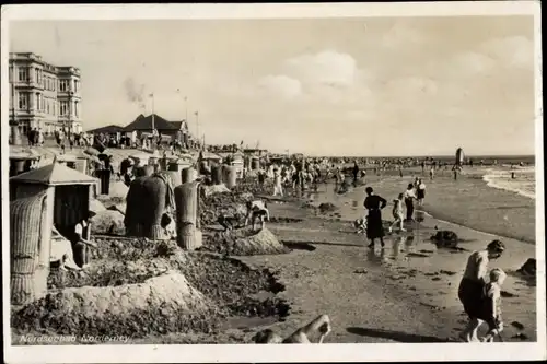 Ak Nordseebad Norderney Ostfriesland, Strand