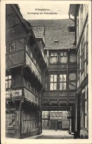 Ak Hildesheim in Niedersachsen, Durchgang am Andreasplatz