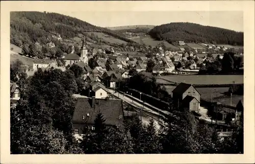 Ak Geising Erzgebirge, Bahnhof, Gleisseite