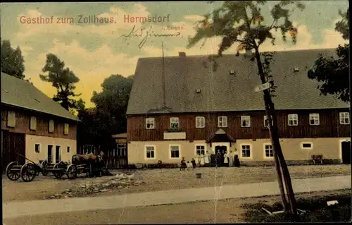 Ak Hermsdorf im Osterzgebirge, Gasthof zum Zollhaus