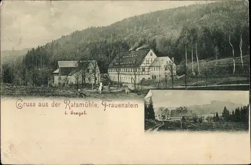 Ak Frauenstein im Erzgebirge, Ratsmühle