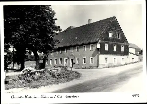 Ak Liebenau Altenberg im Erzgebirge, Gaststätte Kulturhaus, Außenansicht