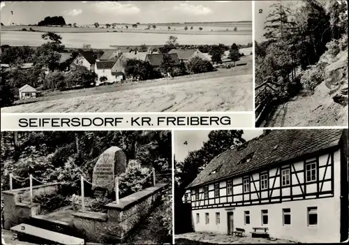 Ak Seifersdorf Dippoldiswalde im Osterzgebirge, Striegistal, VVN-Denkmal, Börnermühle