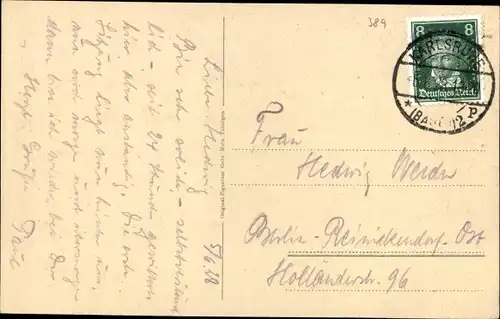 Ak Karlsruhe in Baden, Stadtpanorama