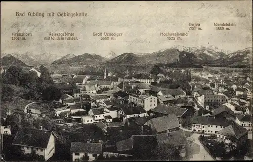 Ak Bad Aibling in Oberbayern, Gebirkskette, Groß Venediger, Sojen, Wendelstein