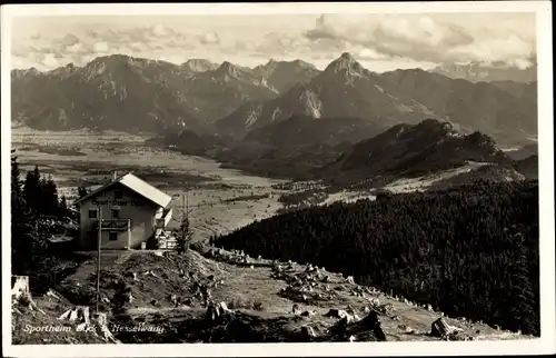 Ak Nesselwang im Allgäu, Sportheim Böck